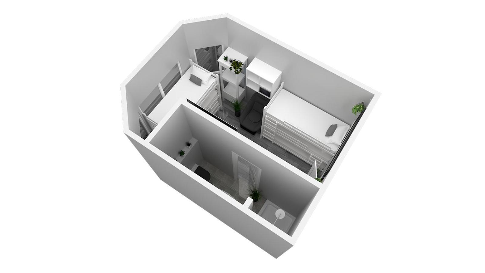 Hotel Ulm Zentrum - Komplettes Zimmer, Hochbett, Android Tv & Eigenem Bad - Perfekt Fuer Familien & Gruppen 客房 照片